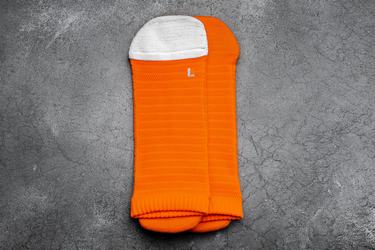 Nobull Low Neon Men's Socks Orange White | Australia (XQ1458)